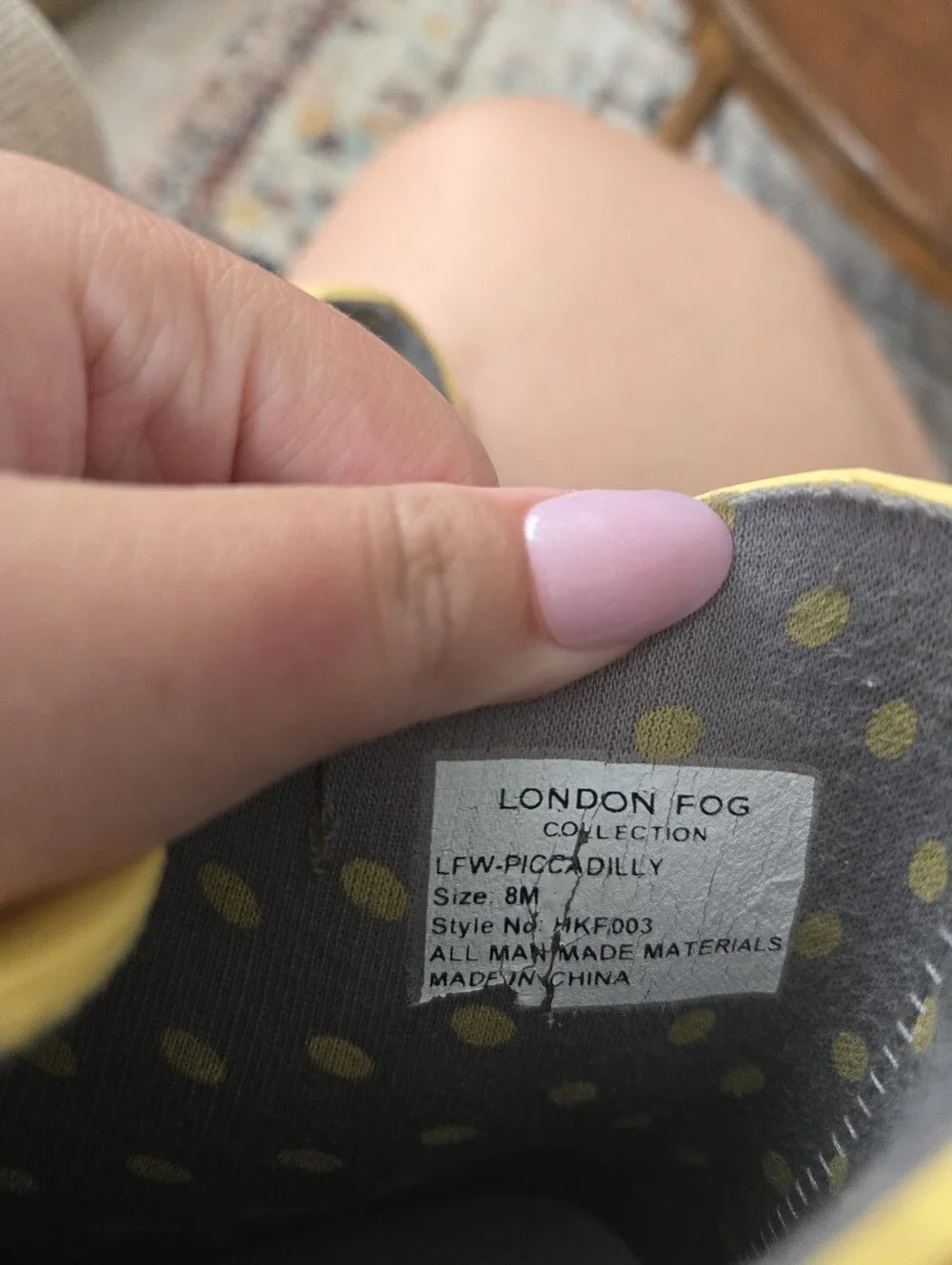 London Fog Piccadilly Yellow Waterproof Chelsea Rain Boots Women’s 8M